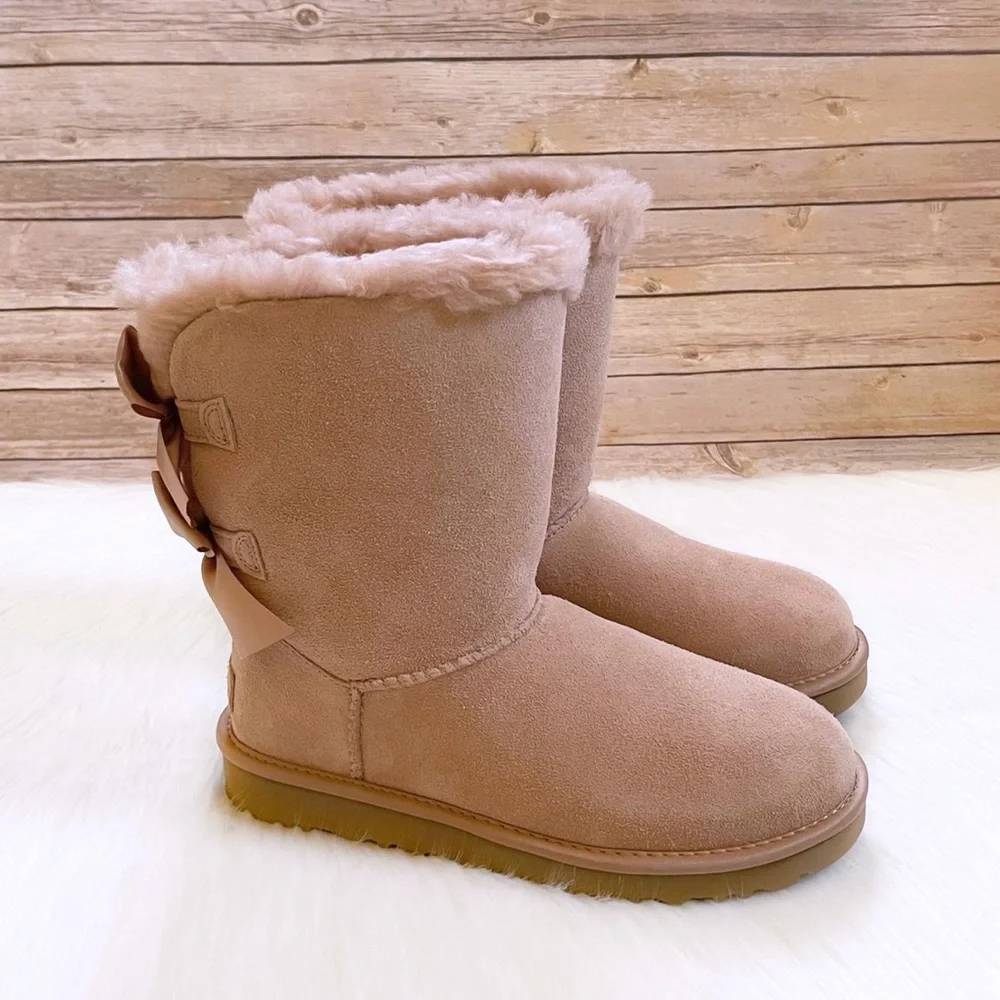 UGG Bailey Bow Satin Boots In Arroyo - Picture 2 of 7